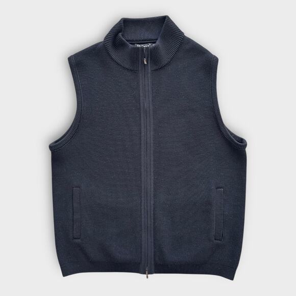 St. Croix Other - Vintage St. Croix 100% Wool Zip Front Sweater Vest Black Made in USA Mens Medium